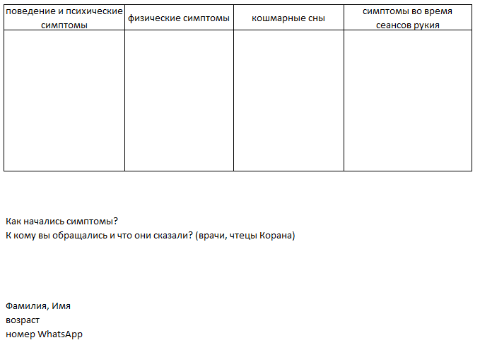 Образец заполнения от руки